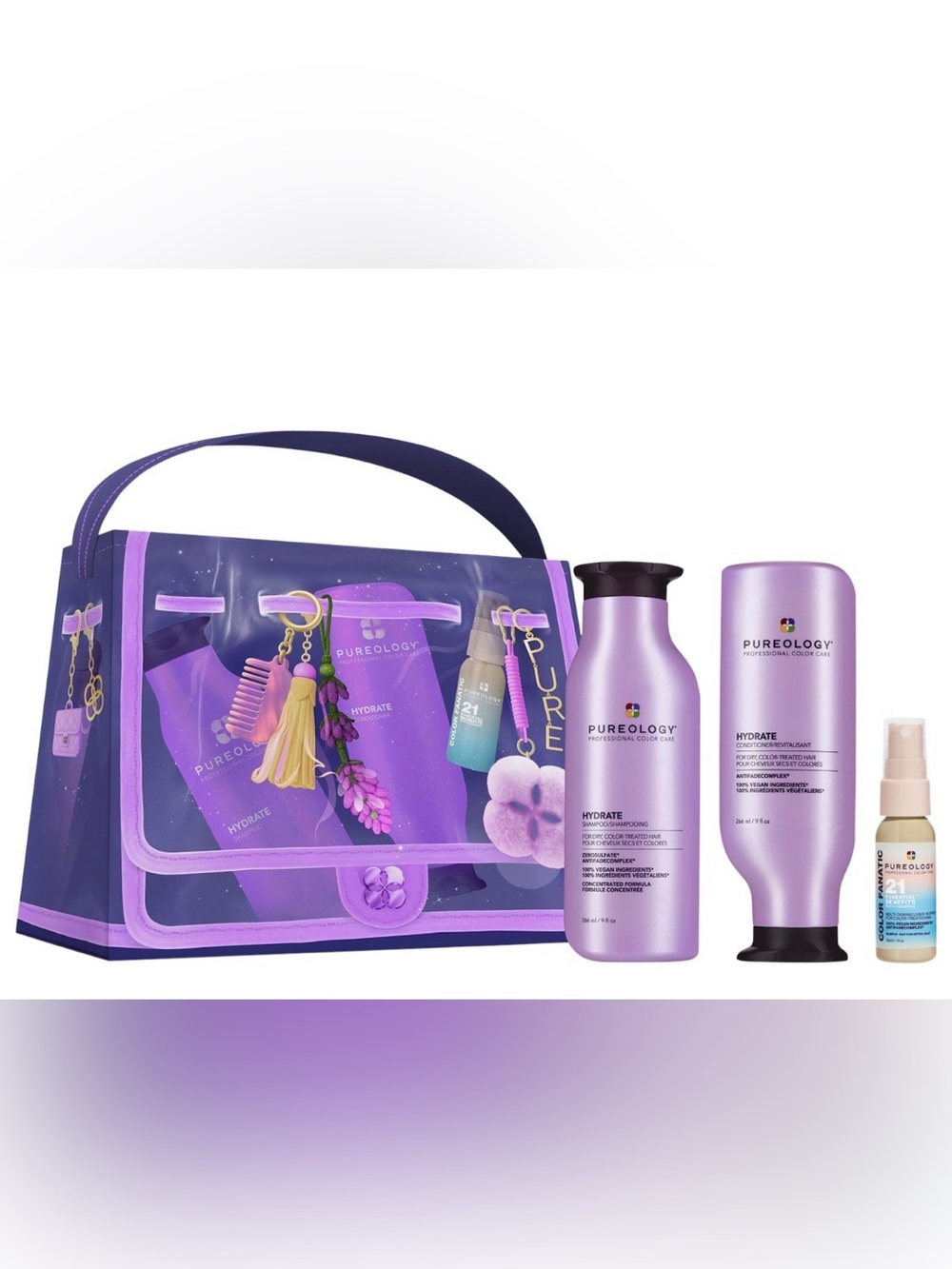 PUREOLOGY Hydrate Shampoo, Conditioner or & Color Fanatic Hair Gift Set